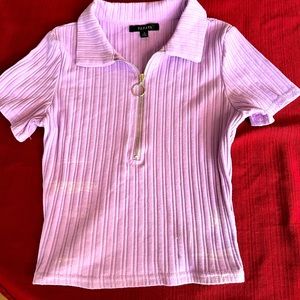 Papaya Purple Zip Up T- Shirt